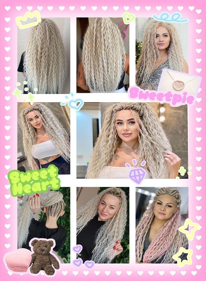 MAYSA Blonde Crochet Hair Extensions Deep Wave Crochet Hair Extension 30inch 6Packs Synthetic Curly Braiding Crochet Hair for Women #56C - Image 4